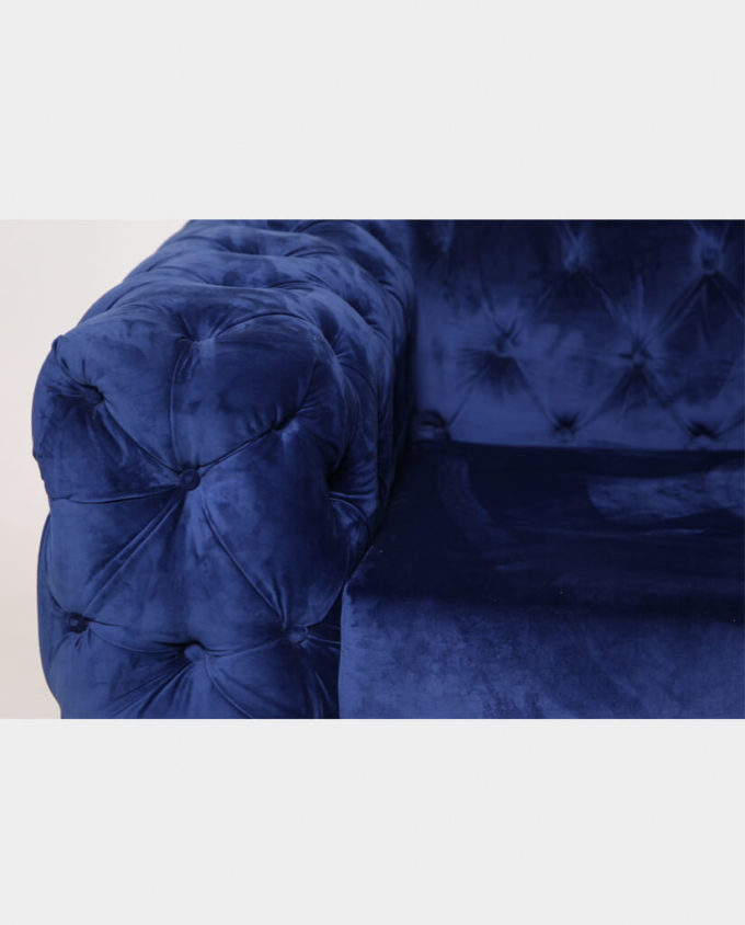 Blue Velvet Couch Chair